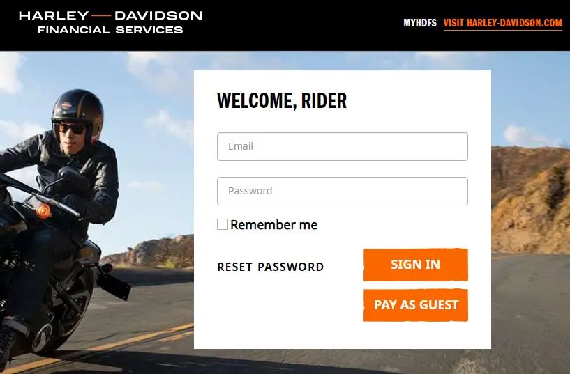 myhdfs login & Harley-Davidson Financial Services