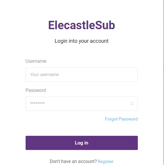 How To elecastlesub login