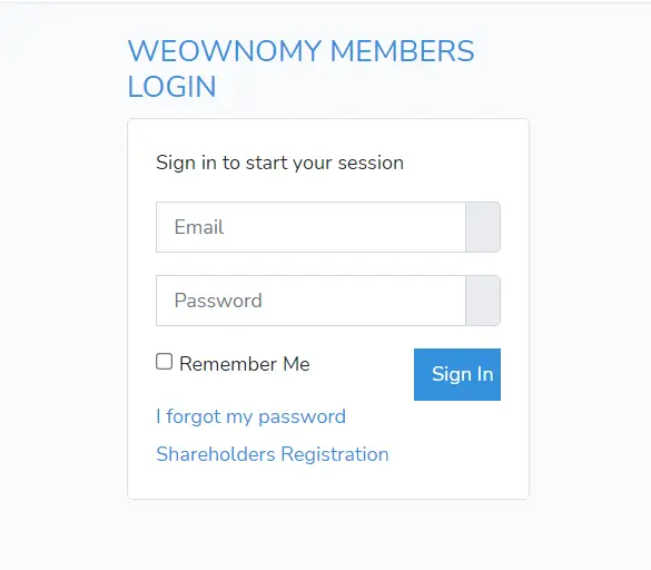 How To Weownomy Login & Register Weownomymembers.global