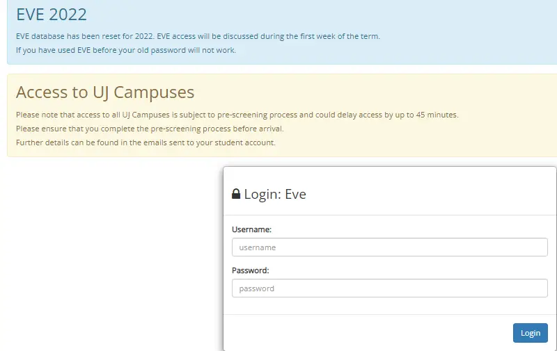 How To Eve.uj.ac.za Login & Access to UJ Campuses Login