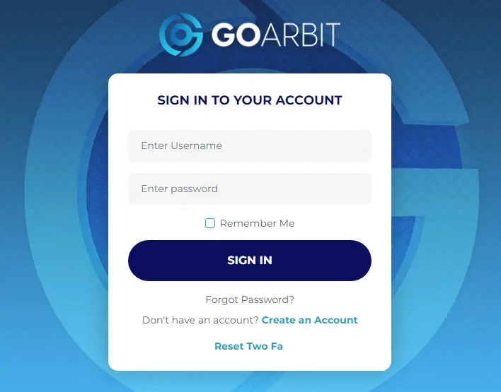 How To GoArbit Login & Create an Account GoArbit.com