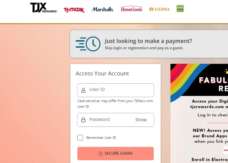 How To Tjxreward Login & New User Register Tjx.syf.com