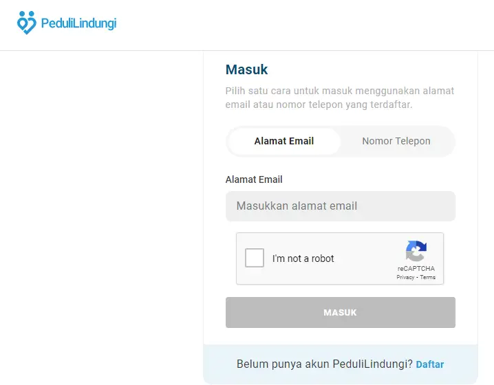 How To Pedulilindungi Login & Register Pedulilindungi.id