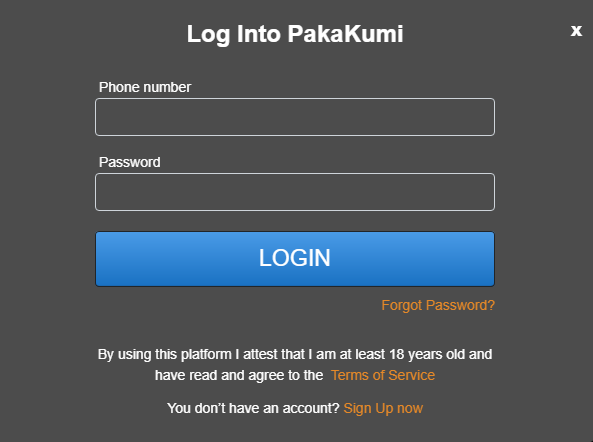 How To Pakakumi Login & Register New User Play.pakakumi.com