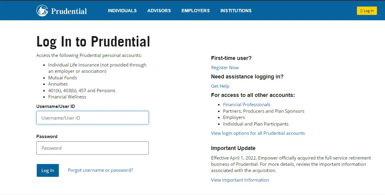 How To Prudential Login @ Register Now Prudential.com