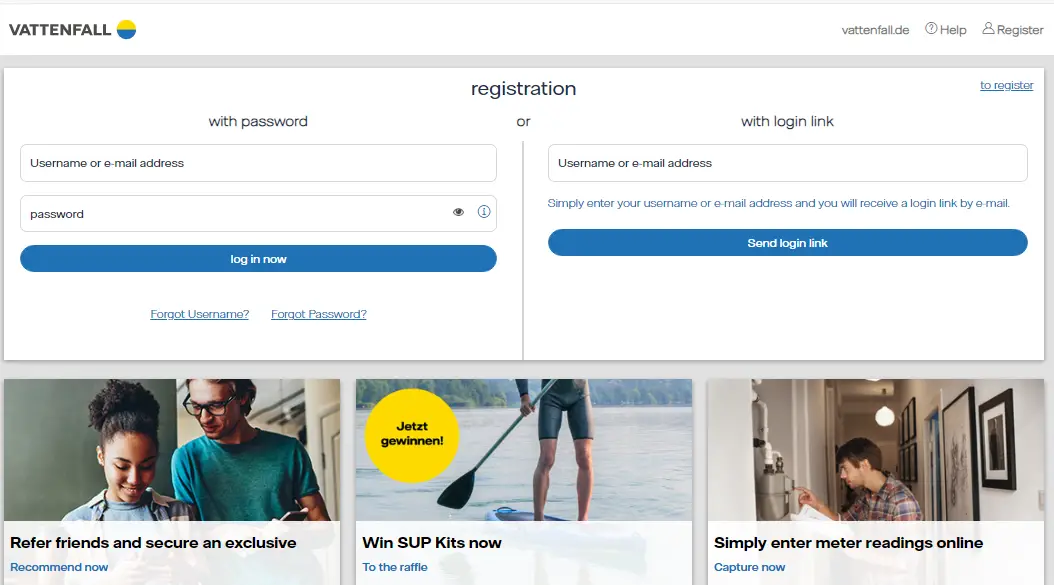 How To Vattenfall Login @ Registration Service.vattenfall.de