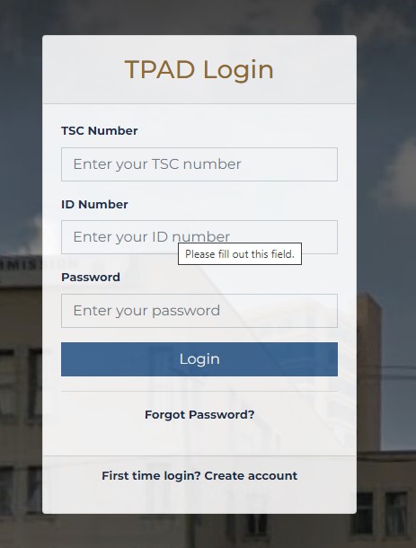 How To Tpad2 Login @ Register Account Tpad2.tsc.go.ke