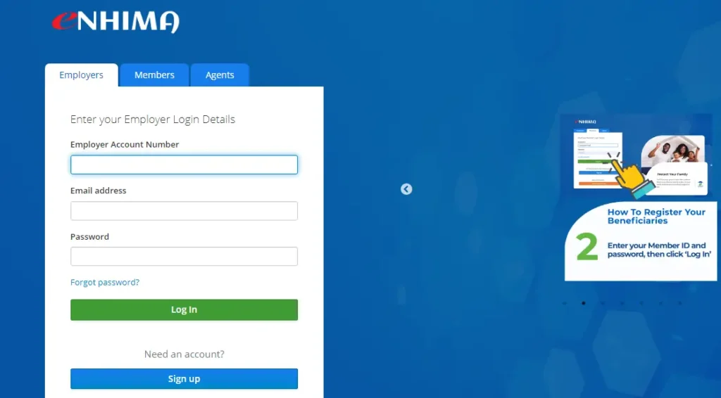How To Nhima Login & Registration Now Enhima.nhima.co.zm