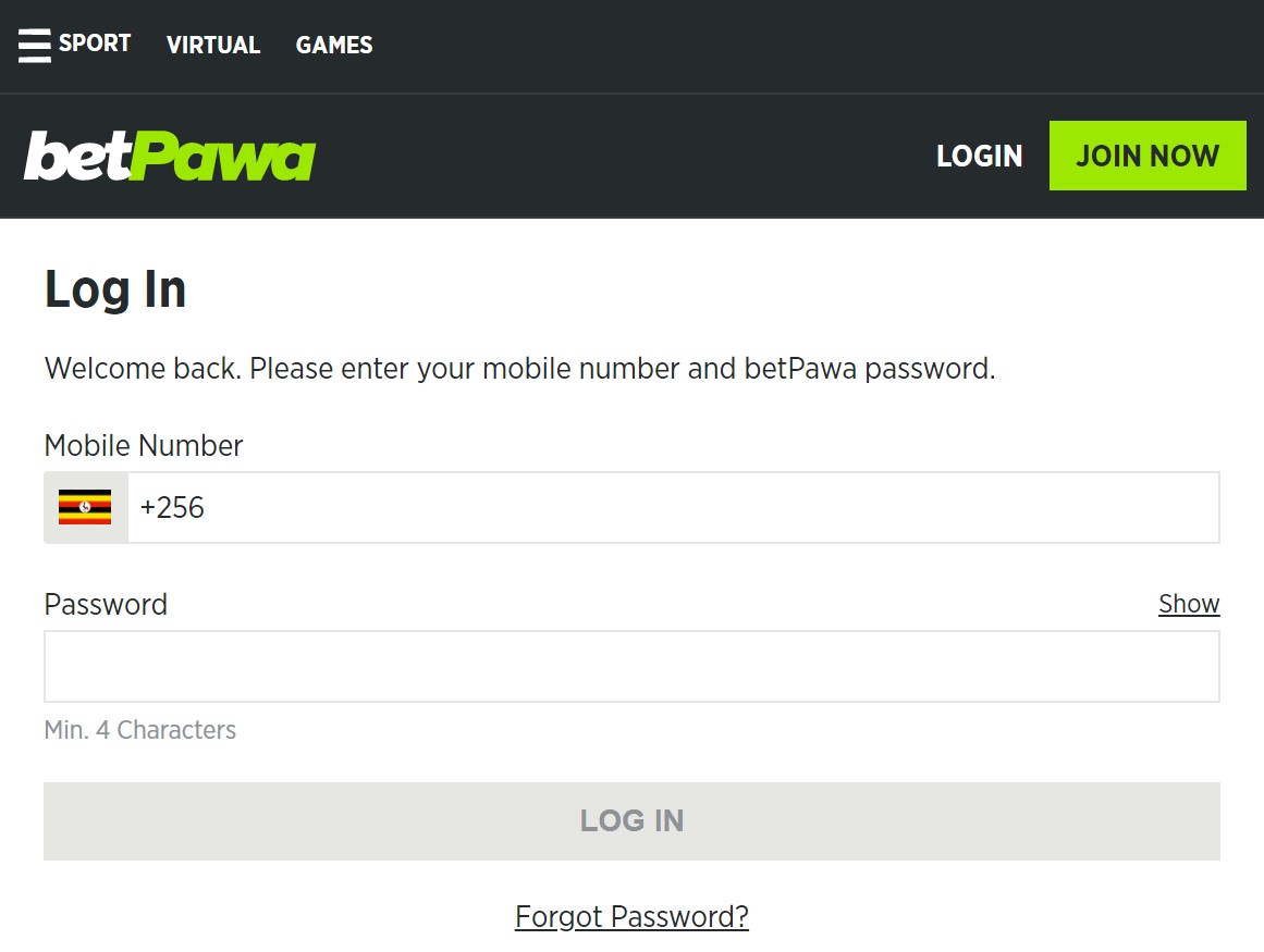 Betpawa uganda login