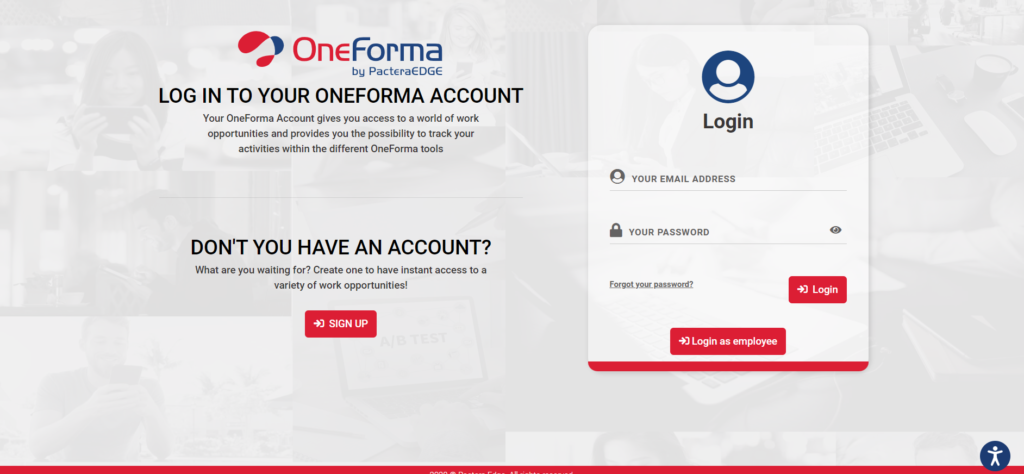 oneforma login