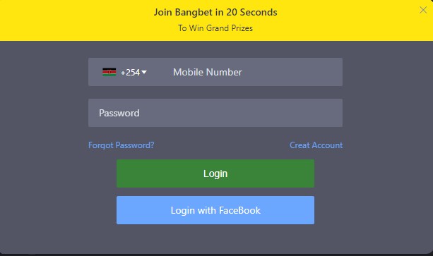 How To Bangbet Login & Register New Account Bangbet.com