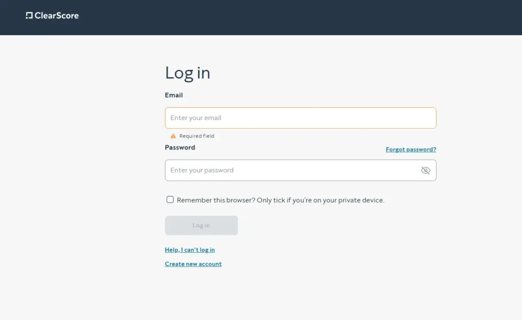 How To Clearscore Login & Create New Account Clearscore.com