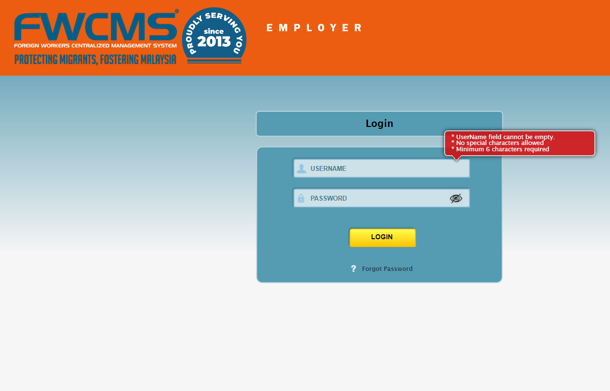 Fwcms Login & Employer Registration Page Fwcms.com.my