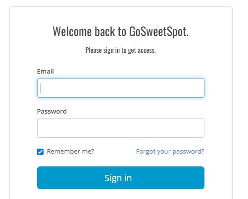 How To gosweetspot Login & Easy to use gosweetspot.com