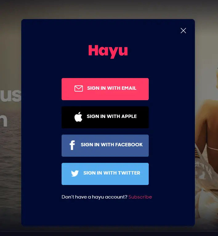  How To Hayu Login & Sign Up, Free Trial Account Hayu.com