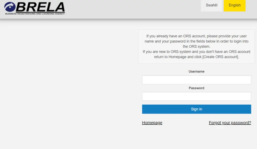 How To BRELA Login @ BRELA Company Registration Procedures