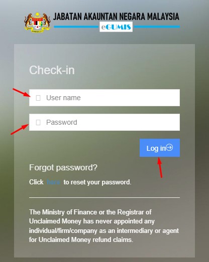 How To Egumis Login & First Time Logging Egumis.anm.gov.my