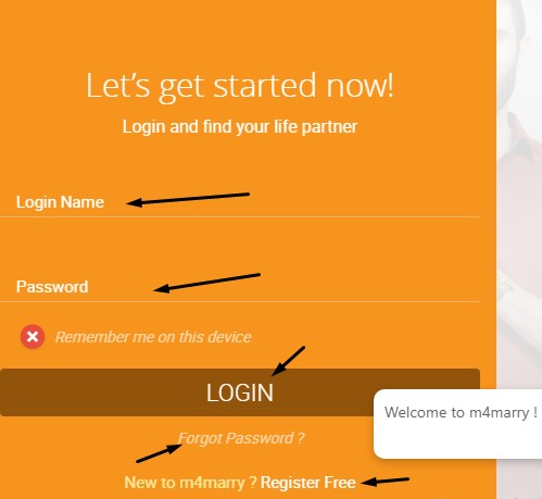 How To M4marry Login @ First Time Registration To m4marry.com