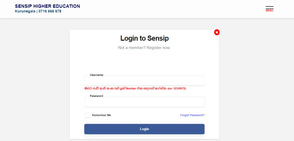 How To Sensip Login & New Register Sensip.lk
