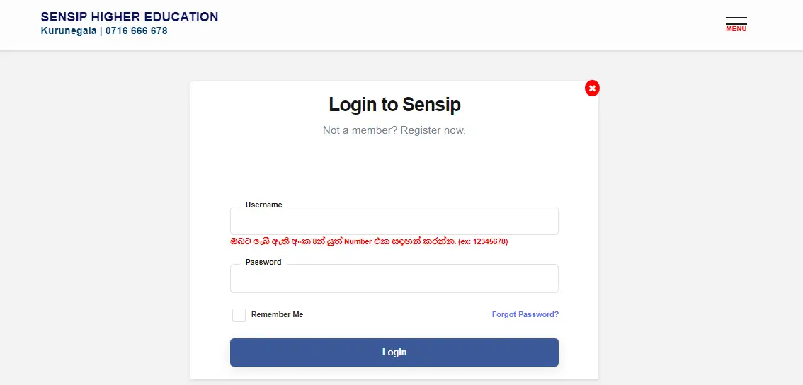 How To Sensip Login & New Register Sensip.lk