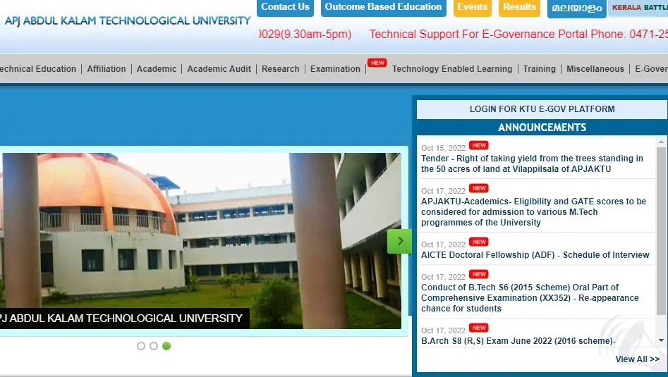 ktu result login