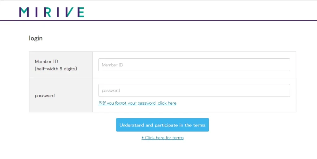 How Can You  mirive login & Guide In To Member.mirive.co.jp