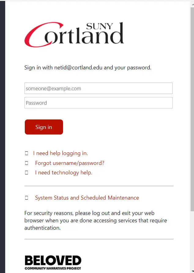 How To Myreddragon Login Register M.cortland.edu