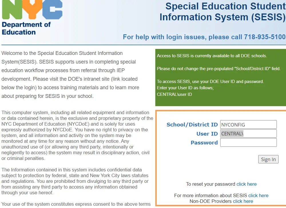 Sesis Login @ Useful Guide To Sesis.nycenet.edu