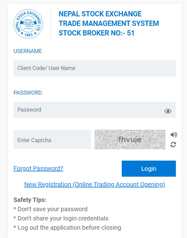 How To Tms51 Login & Register Tms51.nepsetms.com.np