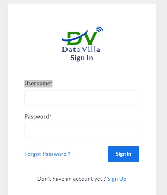 How To Datavilla Login & Rigster New Account