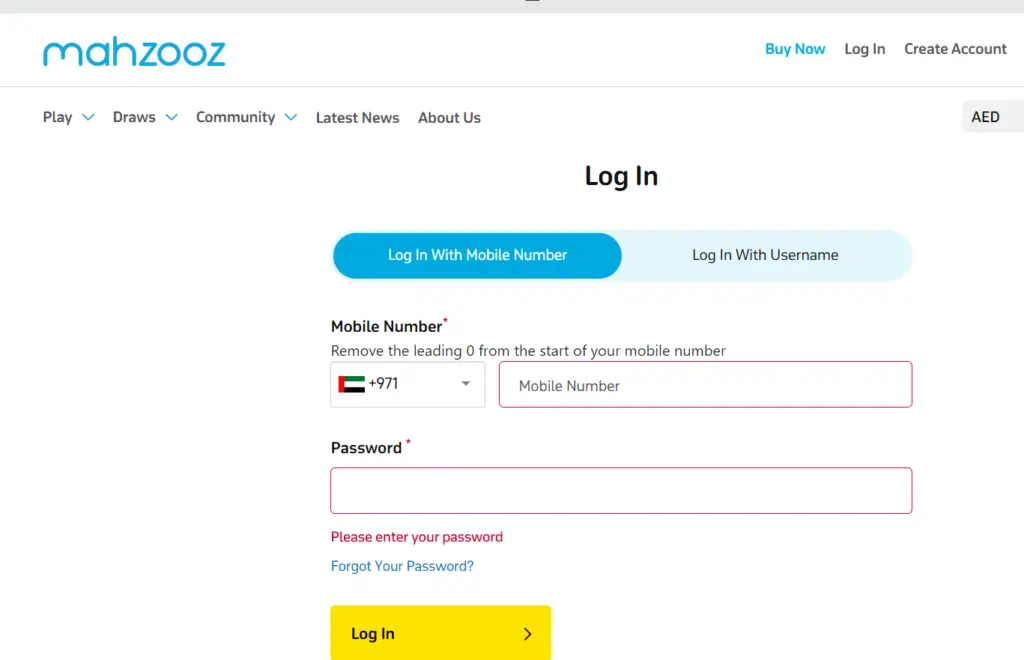 How To Mahzooz Login & Register New Account