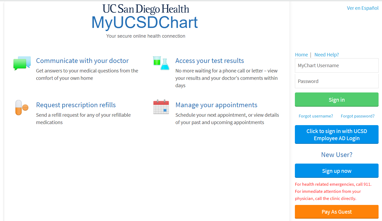 Myucsdchart Login