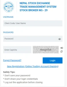 TMS29 Login & Guide To NEPSE Online Trading system