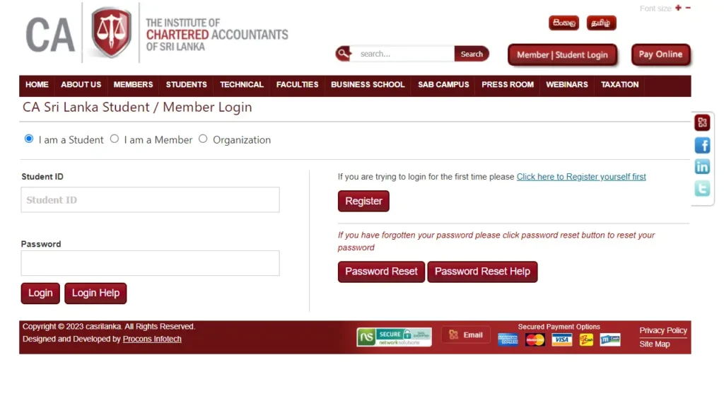 How To Casrilanka Login & New Student Register On casrilanka.com