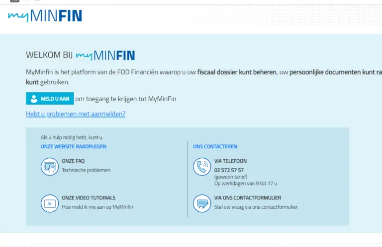 Myminfin Login @ Useful Guide To Eservices.minfin.fgov.be