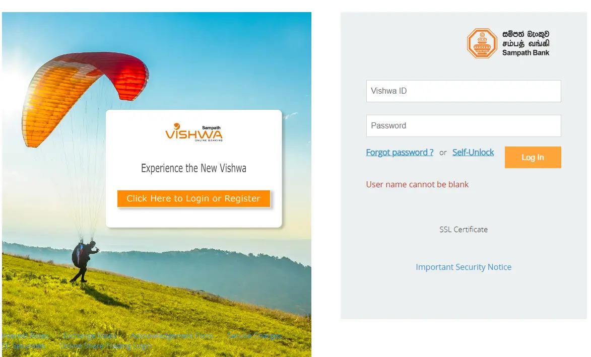 How To Sampath Vishwa Login & Create Your New Account