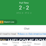 What is Club América vs Deportivo Toluca F.C. Timeline