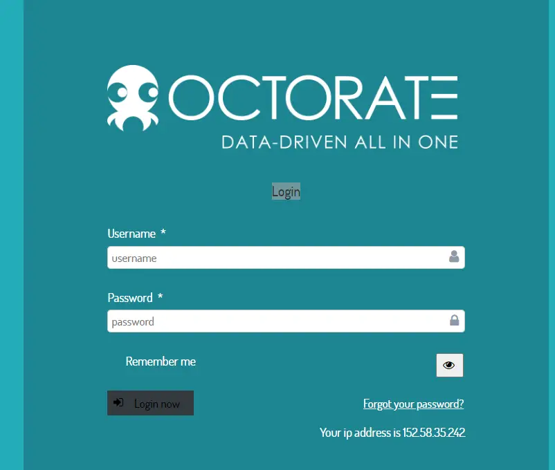 Octorate Login