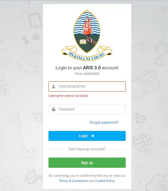 How To ARIS 3 UDSM Login & Sign Up To Aris3.udsm.ac.tz