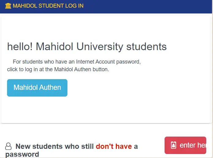 Mahidol Login & Accessing Your Mahidol University Account