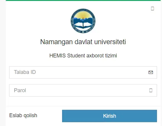 How To Hemis Student Namdu UZ Login & New Student Account