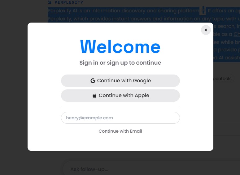 Perplexity Ai Login