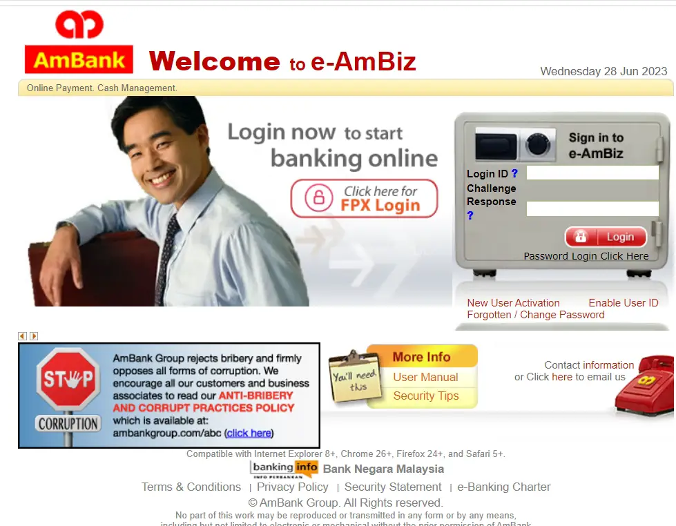 AMBANK BIZ Login