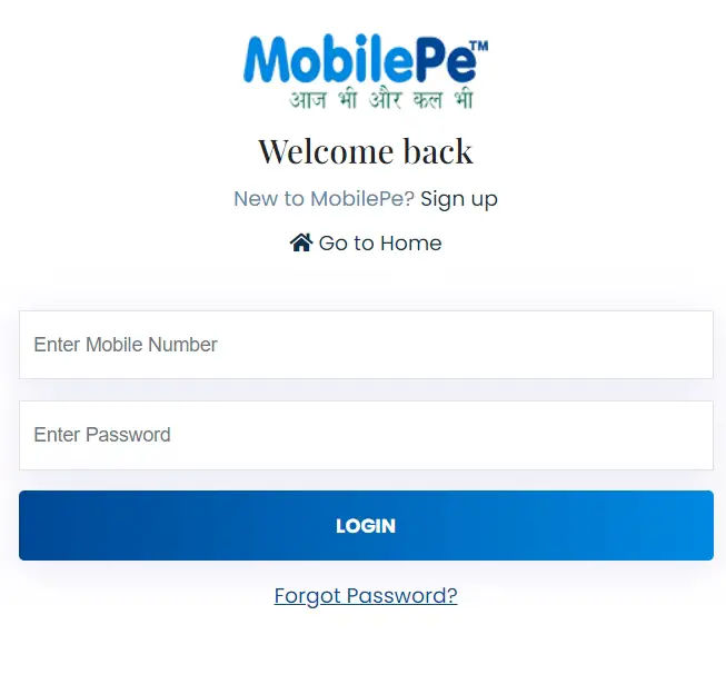 How To MobilePay Login & Sign Up Now Mobilepe.co.in
