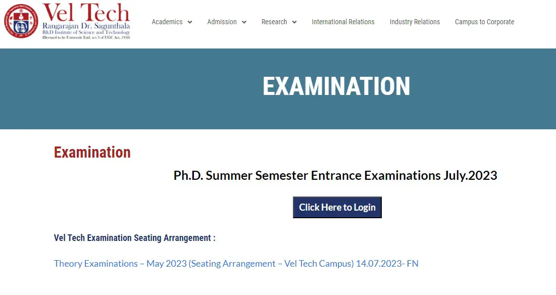 How To Veltech Exam Results & Complete Guide for Students