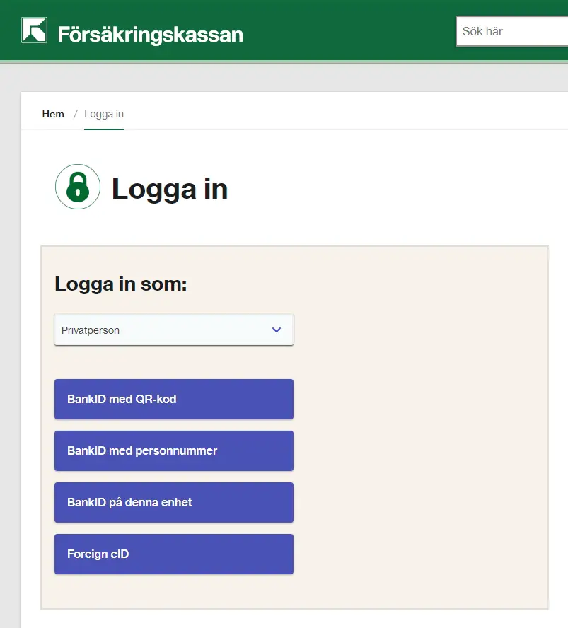 Försäkringskassan Login