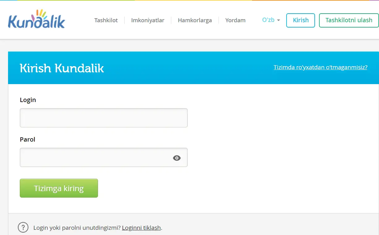 How To Login Kundalik Com Ga Kirish Baholari