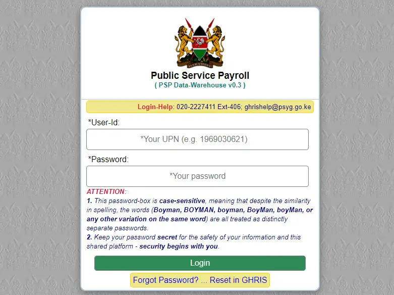Uhr.Kenya.go.ke Payslip Login & How to Access
