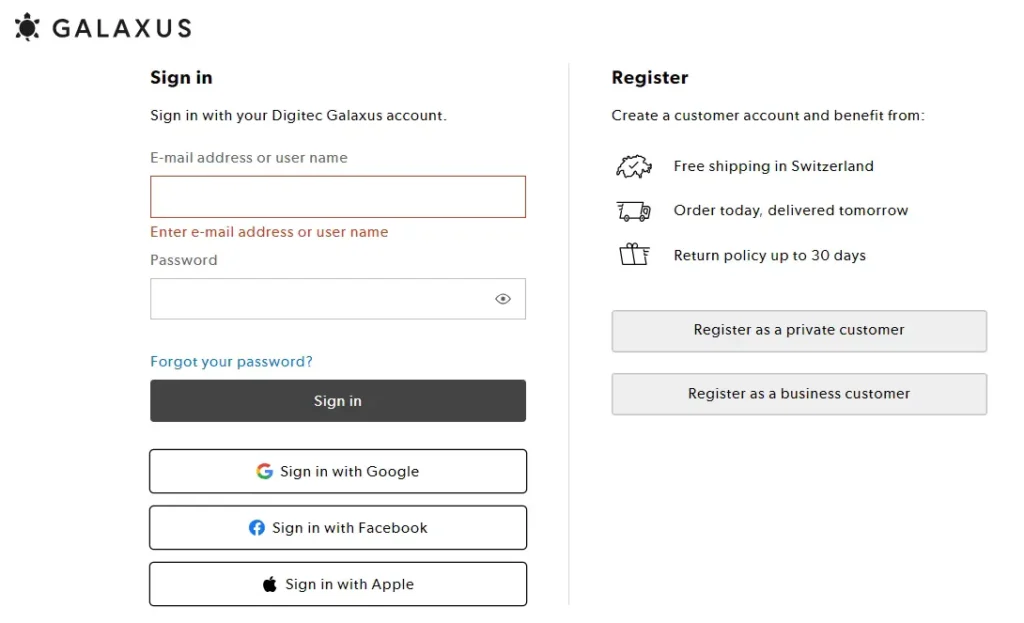 How I Can Galaxus Login & Register id.digitecgalaxus.ch