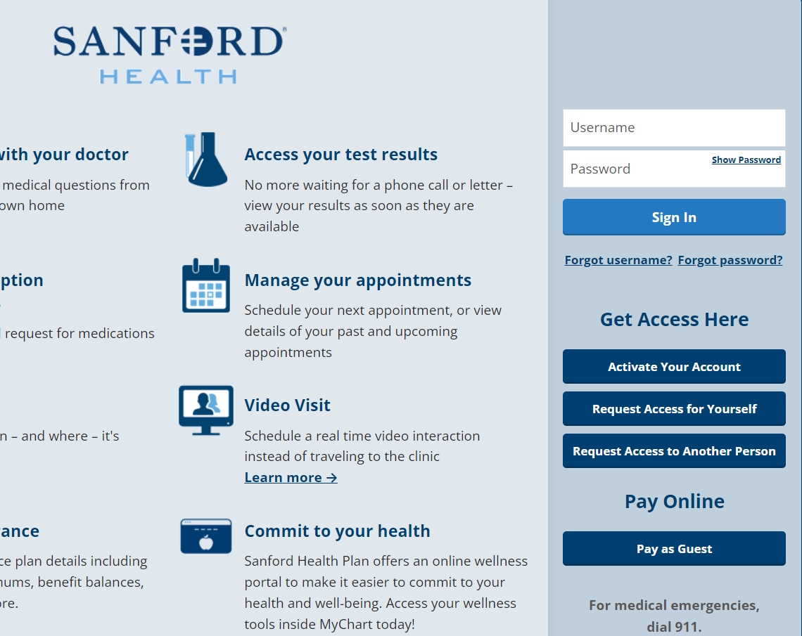 How To My Sanford Chart Login & Register To Mysanfordchart.org